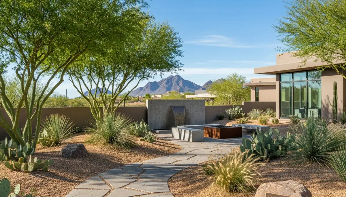 Phoenix, AZ landscaping service for residential yard design and desert landscape maintenance