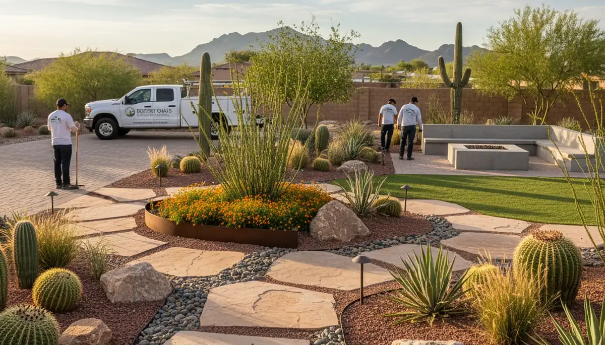 Phoenix AZ landscaping service for residential and commercial outdoor design and maintenance