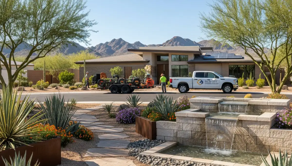 Phoenix, AZ landscaping service for desert yard design and maintenance by Landscapers in Phoenix