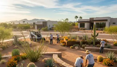 Phoenix, AZ landscaping service for desert landscape design and yard maintenance