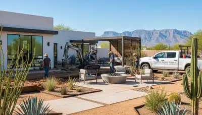 Phoenix, AZ landscaping service for residential yards, hardscaping, and desert landscape design